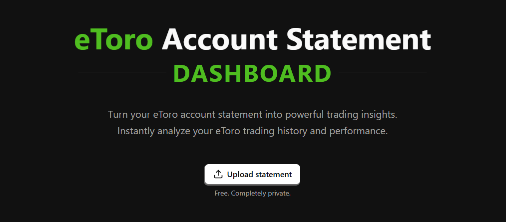 Upload your eToro account statement to SightTrade